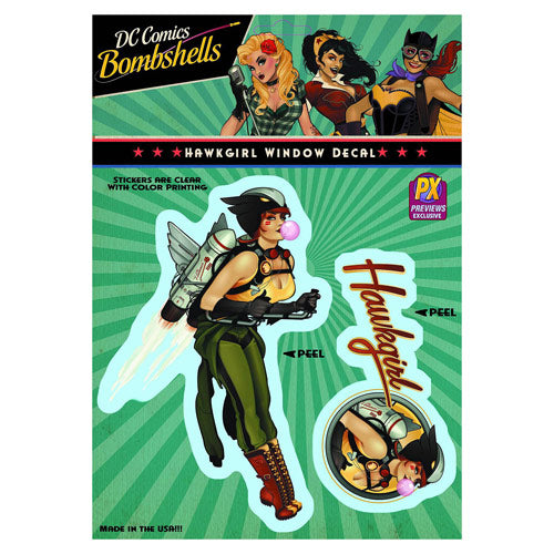 DC Comics Bombshells Hawkgirl Vinyl Decal - Previews Excl.  