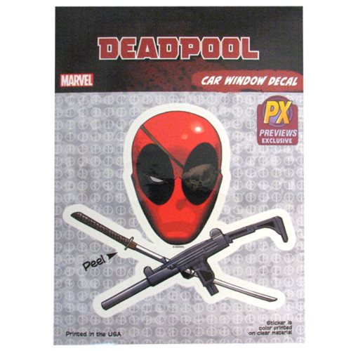 Deadpool Skull and Crossguns Vinyl Decal - PX               