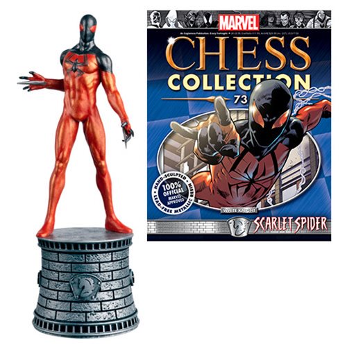 Marvel Scarlet Spider White Knight Chess Piece with Magazine