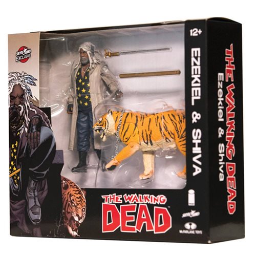 Walking Dead Comic Ezekiel & Shiva All Out War Figure 2-Pack