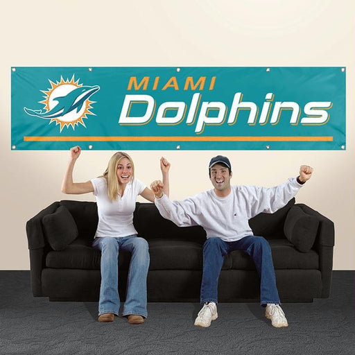 BMD Dolphins Giant 8-Foot X 2-Foot Nylon Banner