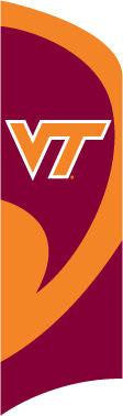 TTVT Virginia Tech Tall Team Flag with pole