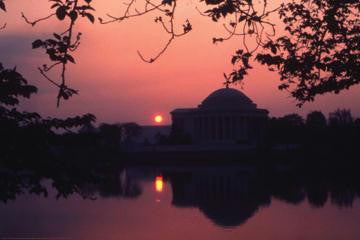 Sunset over the Jefferson Memorial 20x30 poster