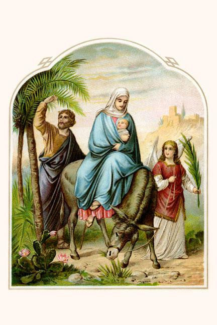 Baby Jesus and Family Leaving 20x30 poster