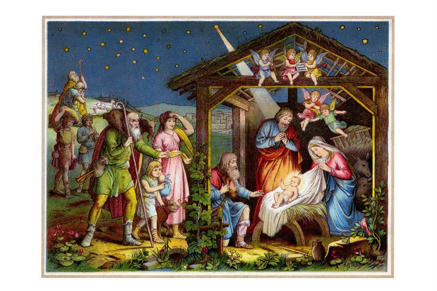 Farmers see Baby Jesus 20x30 poster