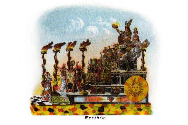 Worship - Mardi Gras Parade Float Design 20x30 poster