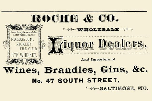 Roche & Co. Wholesale Liquor Dealers 20x30 poster