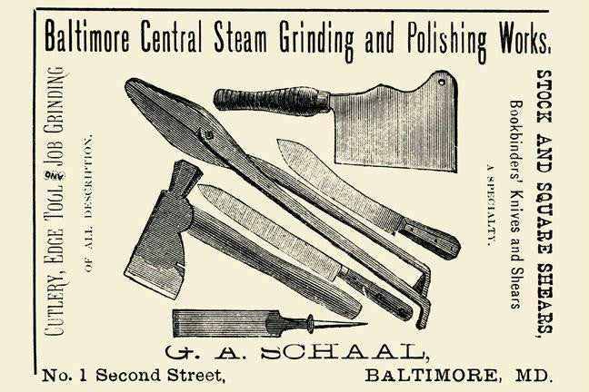 Baltimore Central Steam Grinding and Polishing Works 20x30 poster