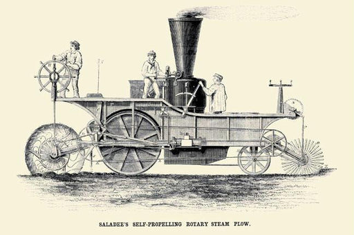 Saladees Self-Propelling Rotary Steam Plow 20x30 poster