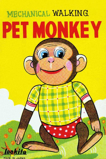 Mechanical Walking Pet Monkey 20x30 poster