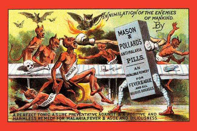 Mason & Pollards Anti-Malaria Pills 20x30 poster