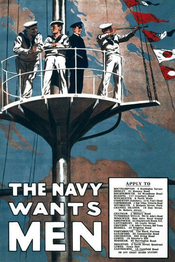 The navy wants men 20x30 poster