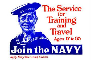 The service for training and travel - Ages 17 to 35 - Join the Navy - Apply Navy recruiting station 20x30 post