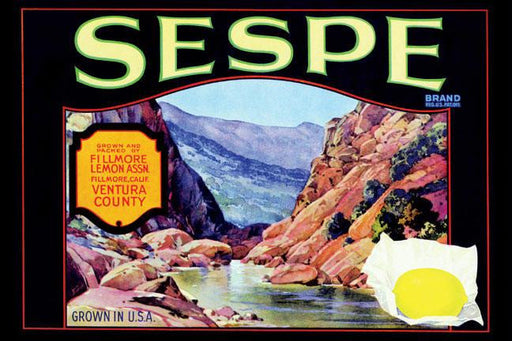 Sespe Brand Lemons 20x30 poster