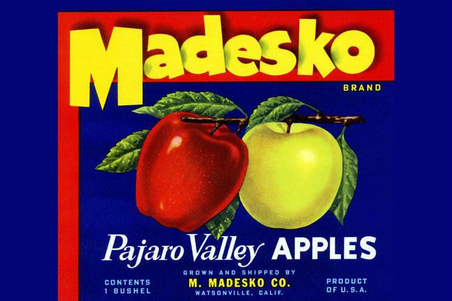 Madesko Brand Pajaro Valley Apples 20x30 poster