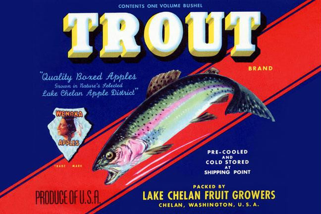 Trout Brand Apples 20x30 poster