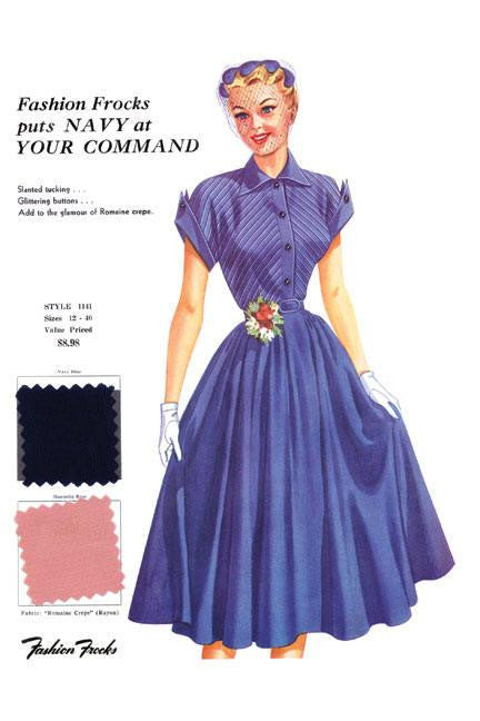 Fashion Frocks puts NAVY at YOUR COMMAND 20x30 poster