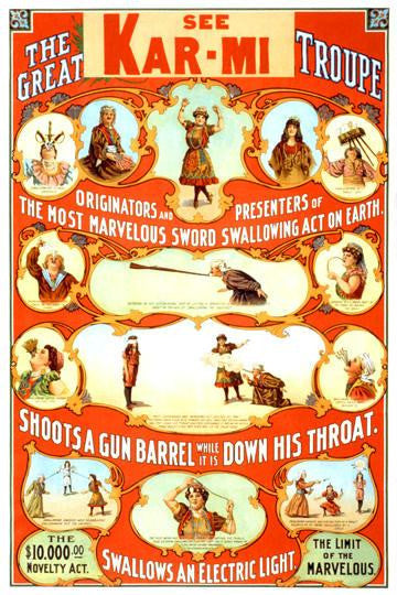 Kar-Mi and The great Victorina Troupe originators 20x30 poster