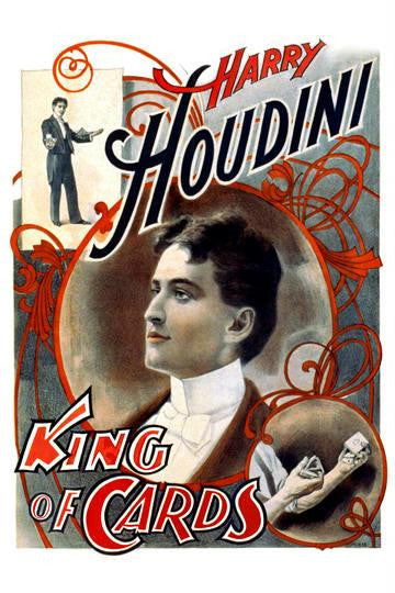 Harry Houdini - King of Cards 20x30 poster