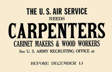 Carpenters, Cabinet Makers & Wood Workers 20x30 poster