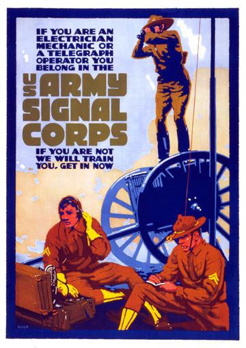 US Army Signal Corps 20x30 poster