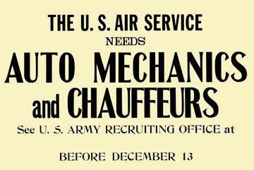 Auto Mechanics and Chauffeurs 20x30 poster