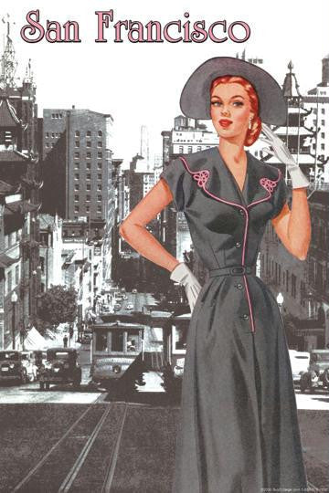 San Francisco Walking Dress II 20x30 poster