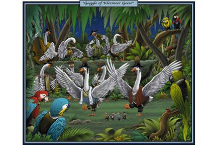 Gaggle of Klezmeer Geese 20x30 poster