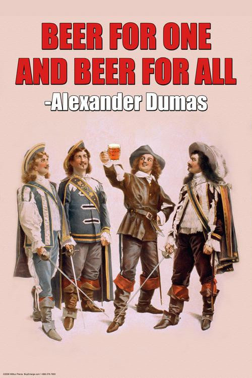 Beer for One and Beer for All 20x30 poster