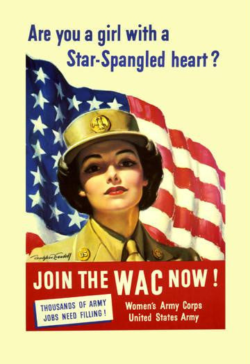 Are you a Girl with a Star Spangled Heart? Join the WAC now! 20x30 poster