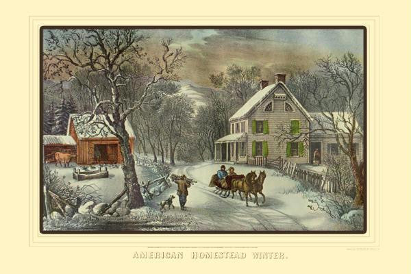 American Homestead Winter 20x30 poster