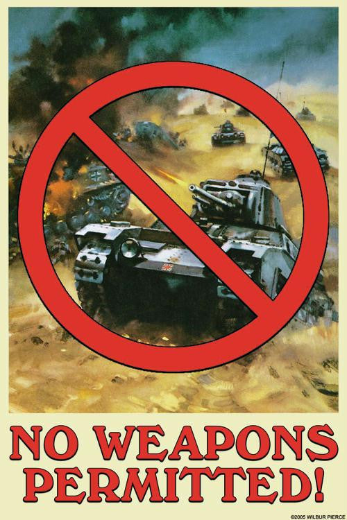 No Weapons Permitted 20x30 poster