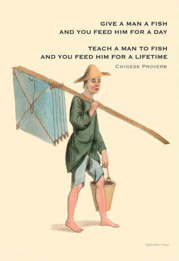 Give a man a fish  20x30 poster