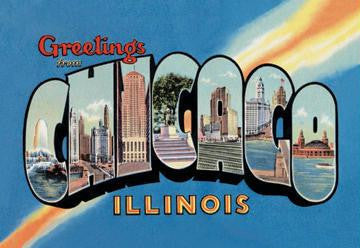 Greetings from Chicago Illinios 20x30 poster