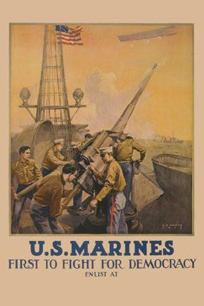 U.S. Marines - First to Fight for Democracy 20x30 poster