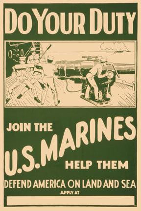 Do your Duty. Join the U.S. Marines 20x30 poster