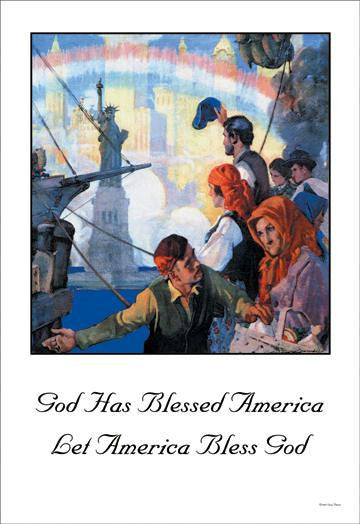 Gid Has Blessed Americ Let America Bless God 20x30 poster