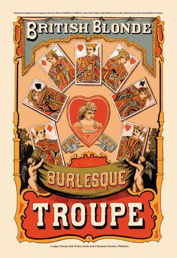 British Blonde Burlesque Troupe 20x30 poster