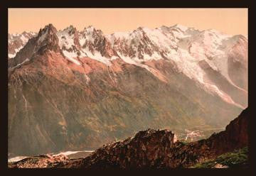 Valley of Chamonix from the Aiguille du Floria 20x30 poster