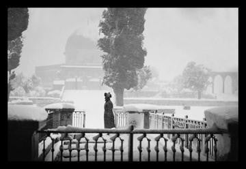 Mosque of Omar during a Snowy Winter 20x30 poster