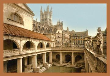 Roman Baths and Abbey at Bath 20x30 poster