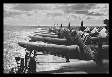 U.S. Navy Airplanes Packed on Deck 20x30 poster