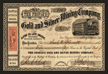 Gold and Silver Mining Company 20x30 poster