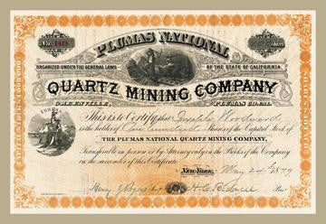 Plumas National Quartz Mining Company 20x30 poster