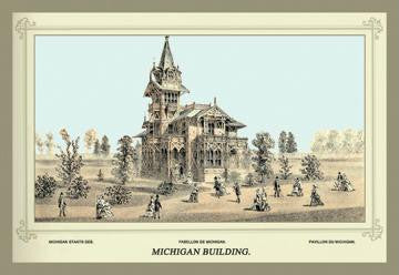 Centennial International Exhibition, 1876 - Michigan Building 20x30 poster