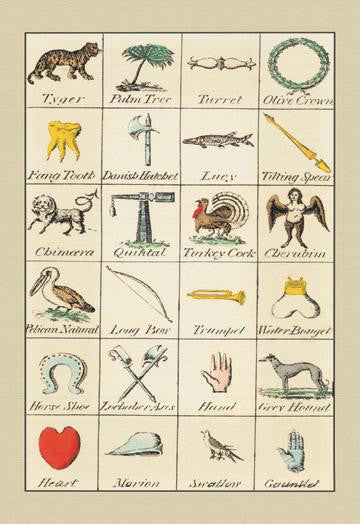 Heraldic Symbols - Tyger, Palm Tree, et al. 20x30 poster