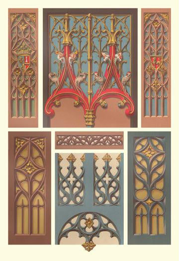 Medieval Window and Door Design 20x30 poster