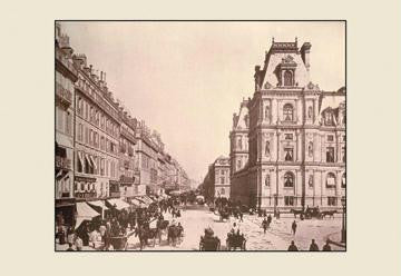 Rue St. Antoine and Hotel de Ville 20x30 poster