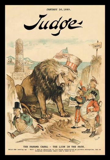 Judge Magazine: The Panama Canal The Lion in the Path 20x30 poster