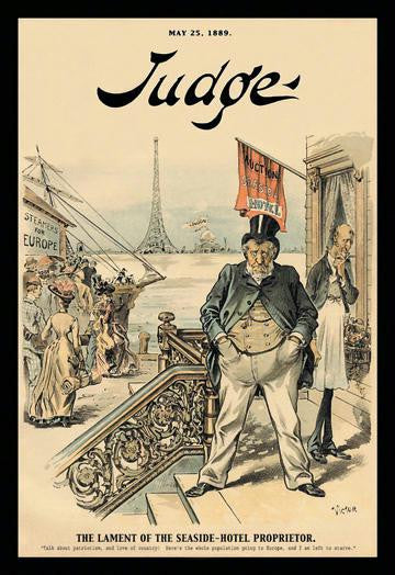 Judge Magazine: The Lament of the Seaside-Hotel Proprietor 20x30 poster